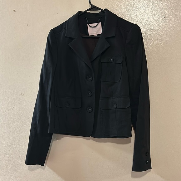 Rebecca Taylor Jackets & Blazers - REBECCA TAYLOR Black Wool and Linen Blazer SZ 12